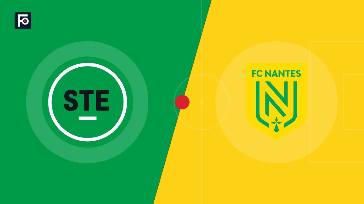 Visuel graphique Foot France aux couleurs de AS Saint-Étienne et de FC Nantes