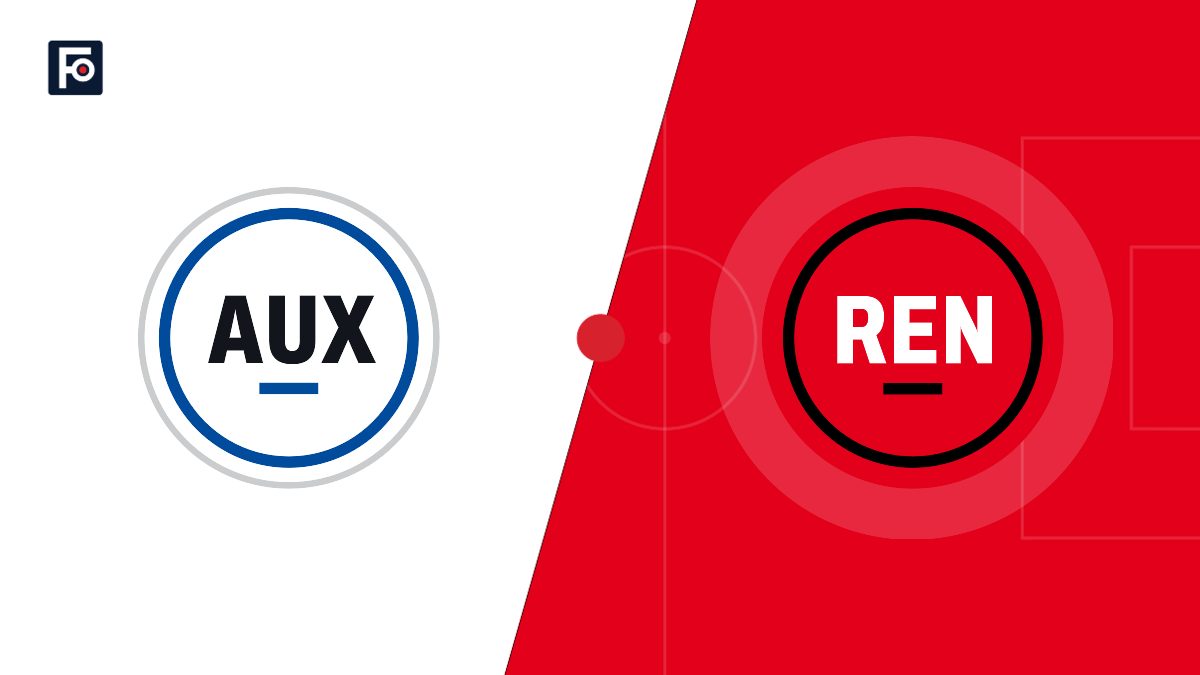 Visuel graphique Foot France aux couleurs de AJ Auxerre et de Stade Rennais