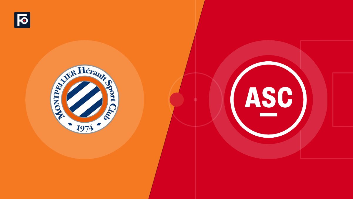Visuel graphique Foot France aux couleurs de Montpellier HSC et de AS Cannes