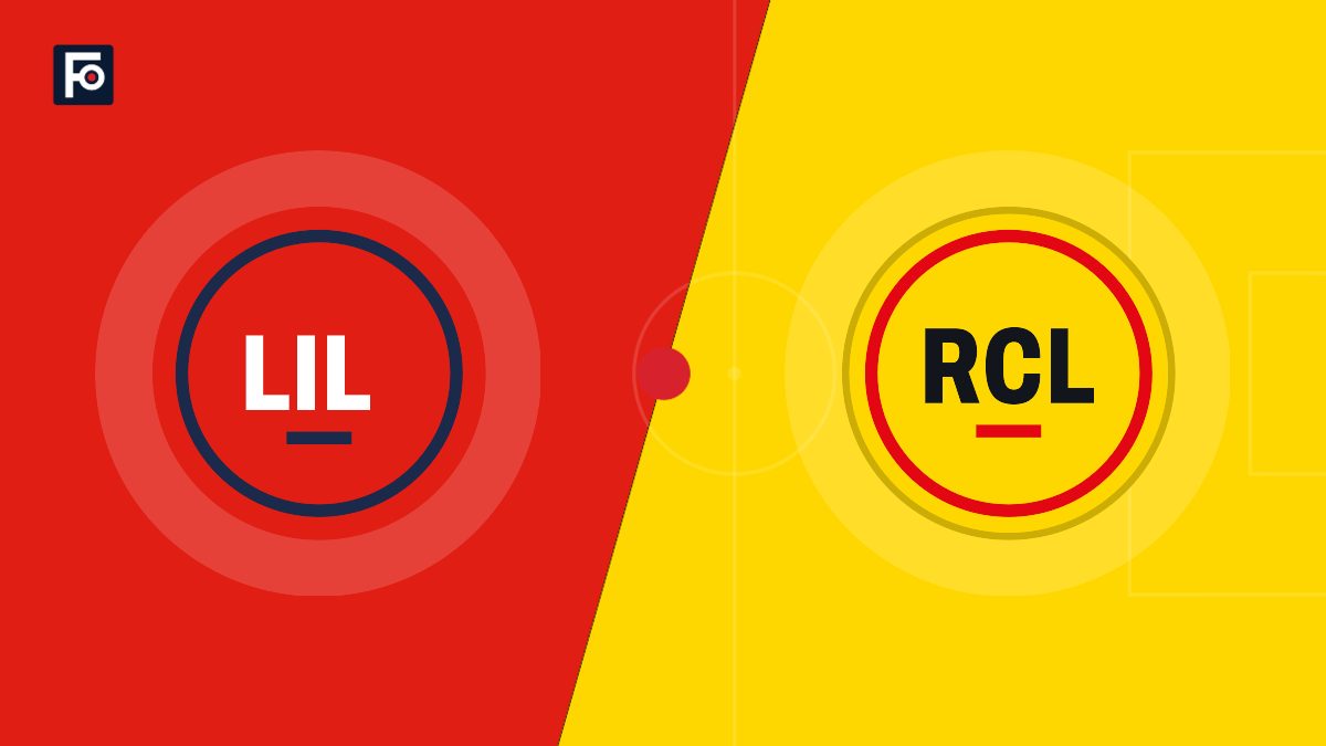Visuel graphique Foot France aux couleurs de LOSC Lille et de RC Lens