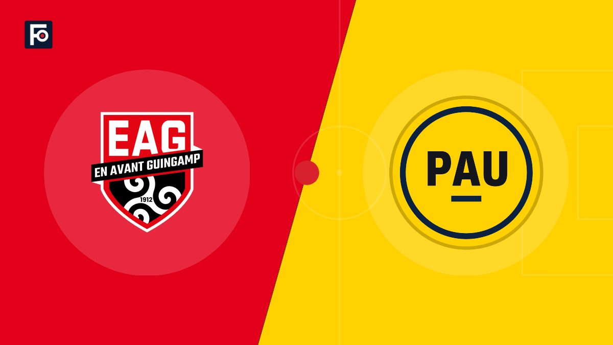 Visuel graphique Foot France aux couleurs de EA Guingamp et de Pau FC