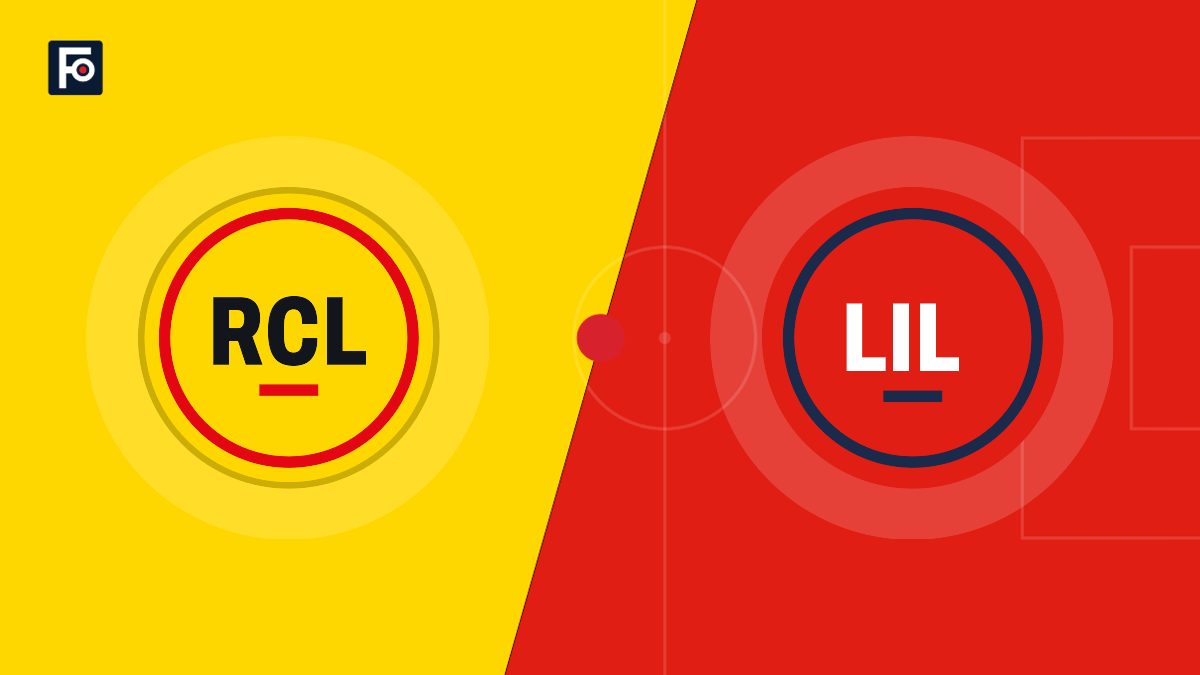 Visuel graphique Foot France aux couleurs de RC Lens et de LOSC Lille