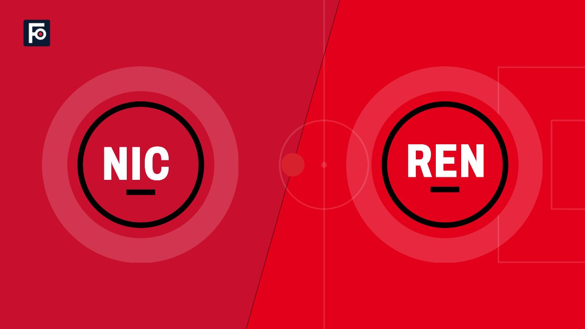 Visuel graphique Foot France aux couleurs de OGC Nice et de Stade Rennais