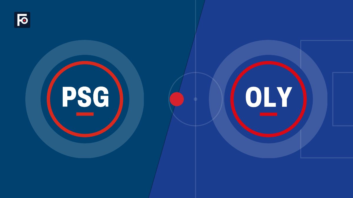 Visuel graphique Foot France aux couleurs de Paris Saint-Germain et de Olympique Lyonnais