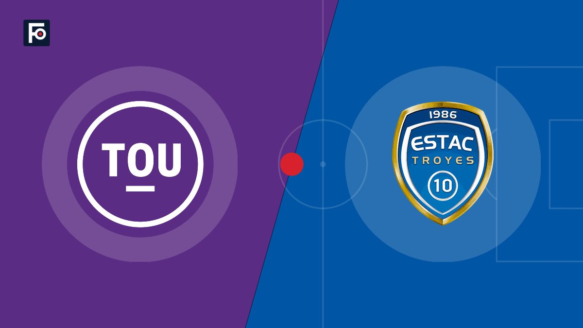 Visuel graphique Foot France aux couleurs de Toulouse FC et de ESTAC Troyes
