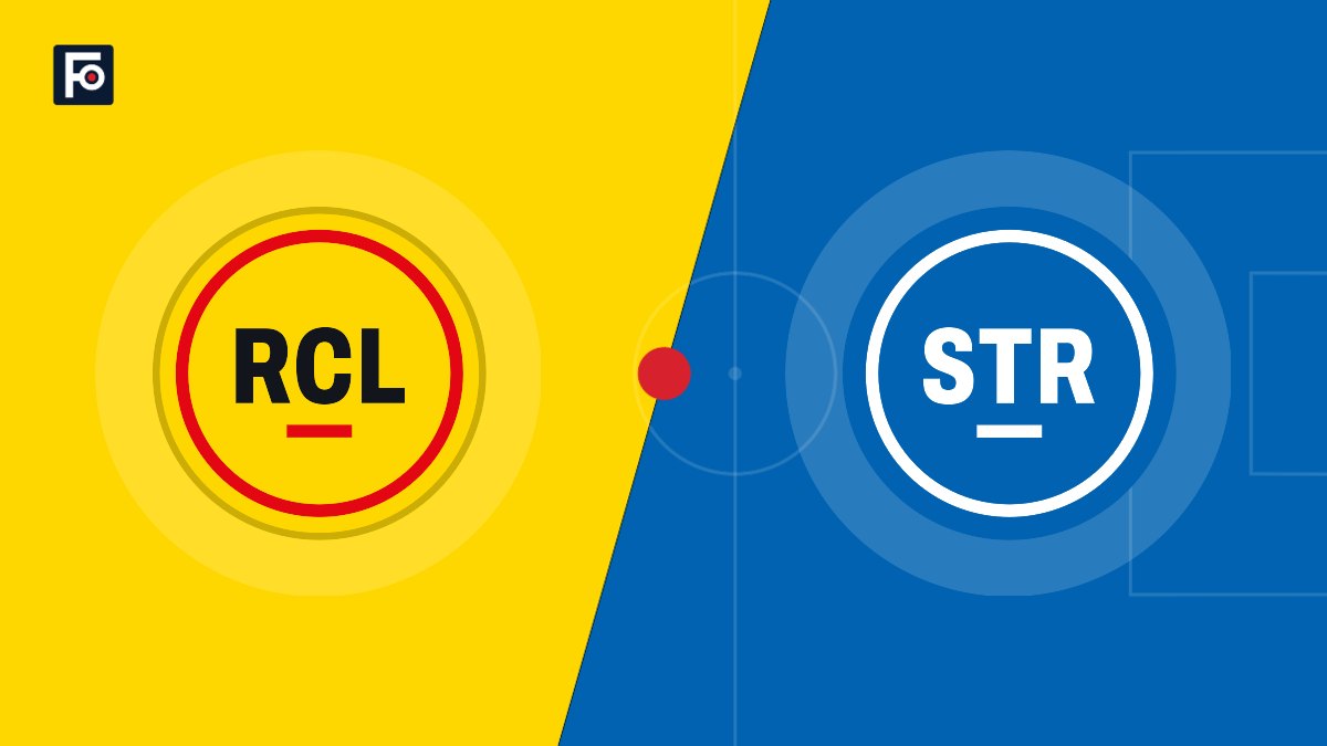 Visuel graphique Foot France aux couleurs de RC Lens et de RC Strasbourg