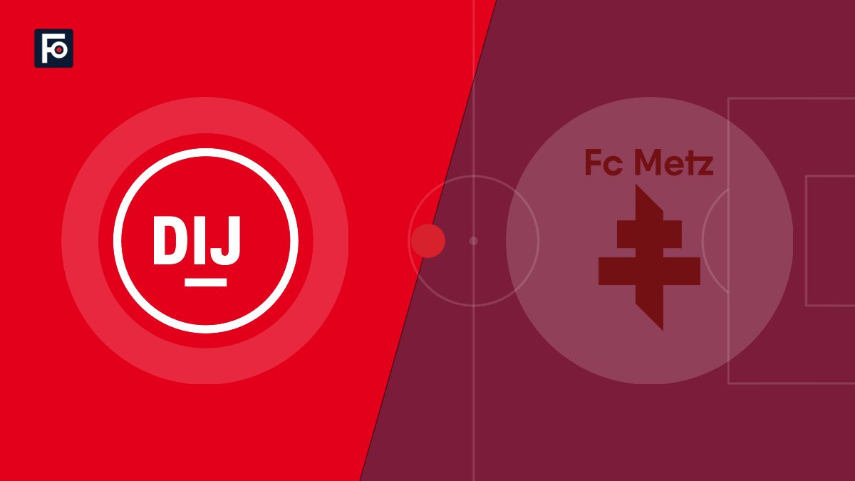 Visuel graphique Foot France aux couleurs de Dijon FCO et de FC Metz