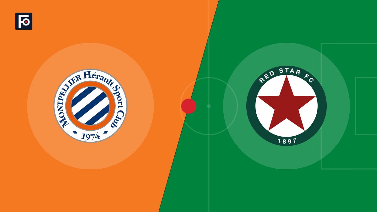 Visuel graphique Foot France aux couleurs de Montpellier HSC et de Red Star