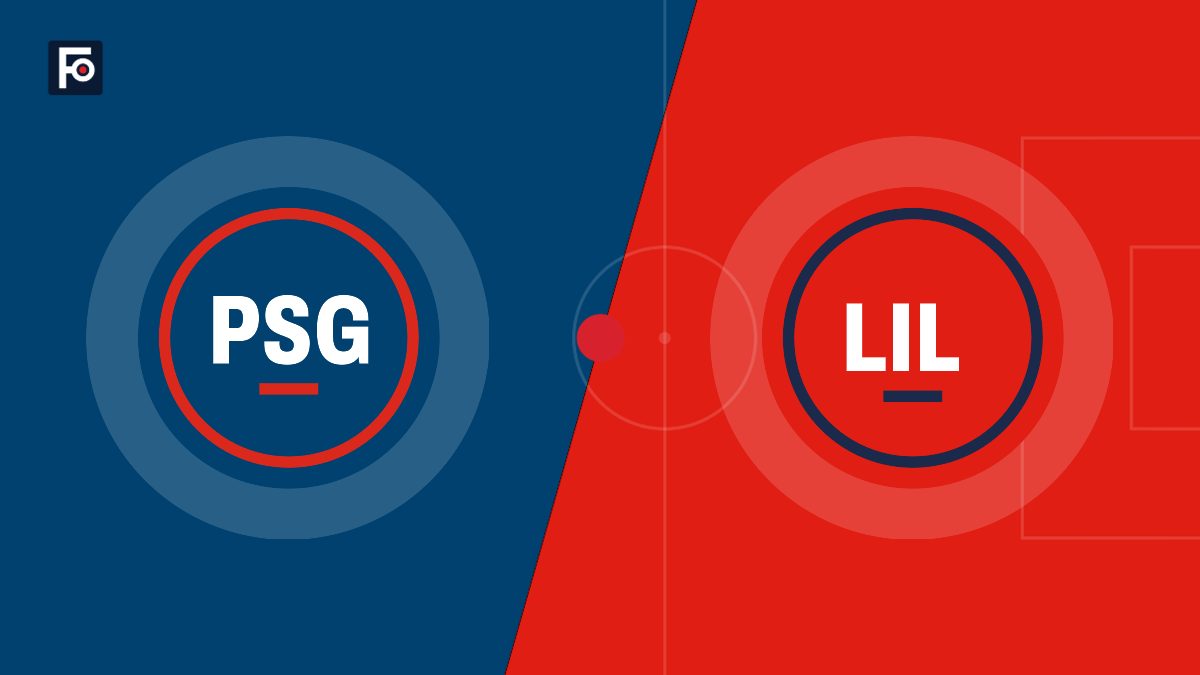Visuel graphique Foot France aux couleurs de Paris Saint-Germain et de LOSC Lille