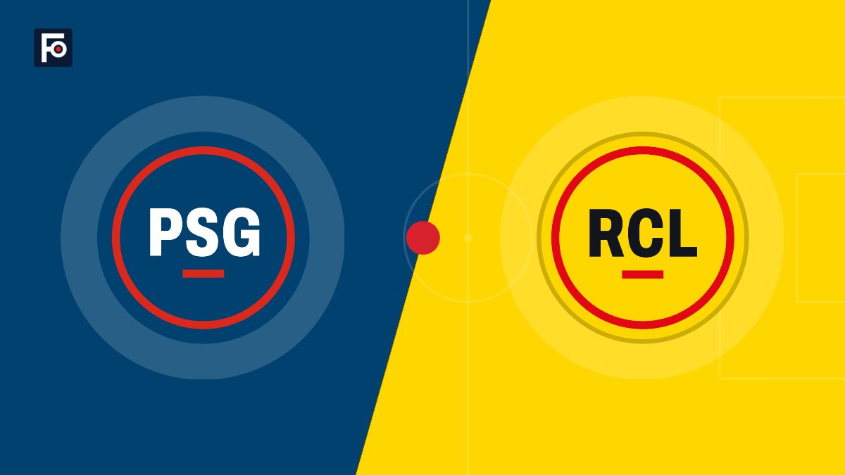 Visuel graphique Foot France aux couleurs de Paris Saint-Germain et de RC Lens