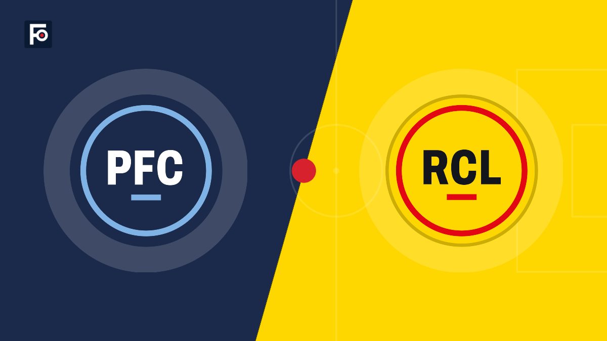 Visuel graphique Foot France aux couleurs de Paris FC et de RC Lens