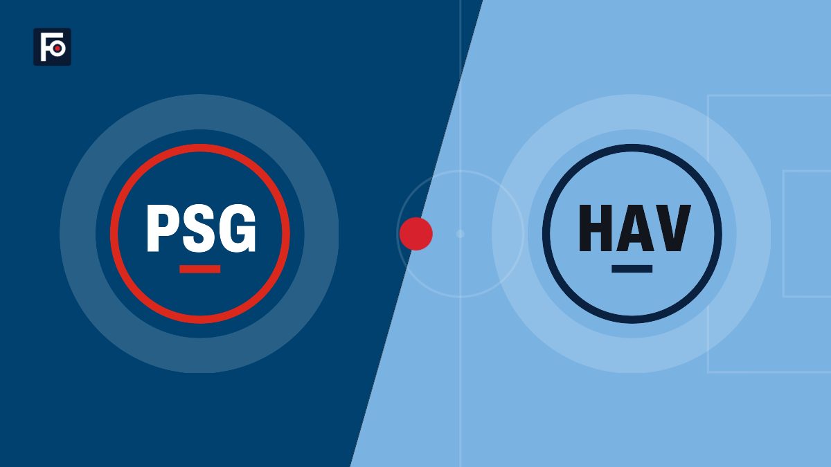 Visuel graphique Foot France aux couleurs de Paris Saint-Germain et de Le Havre AC