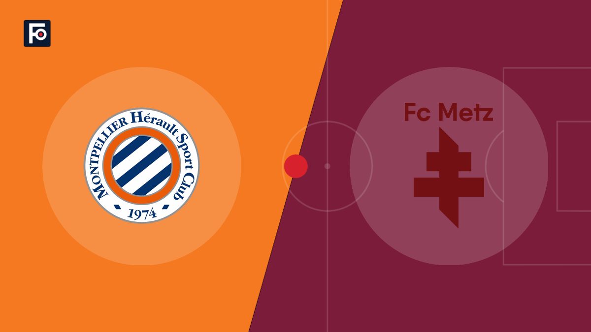 Visuel graphique Foot France aux couleurs de Montpellier HSC et de FC Metz