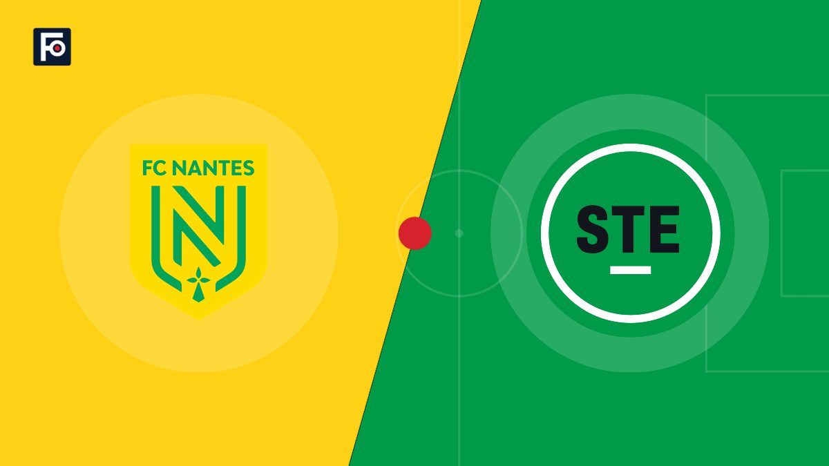 Visuel graphique Foot France aux couleurs de FC Nantes et de AS Saint-Étienne