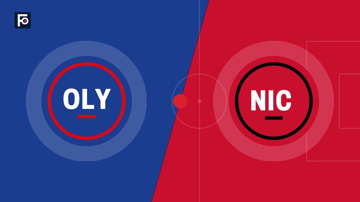 Visuel graphique Foot France aux couleurs de Olympique Lyonnais et de OGC Nice