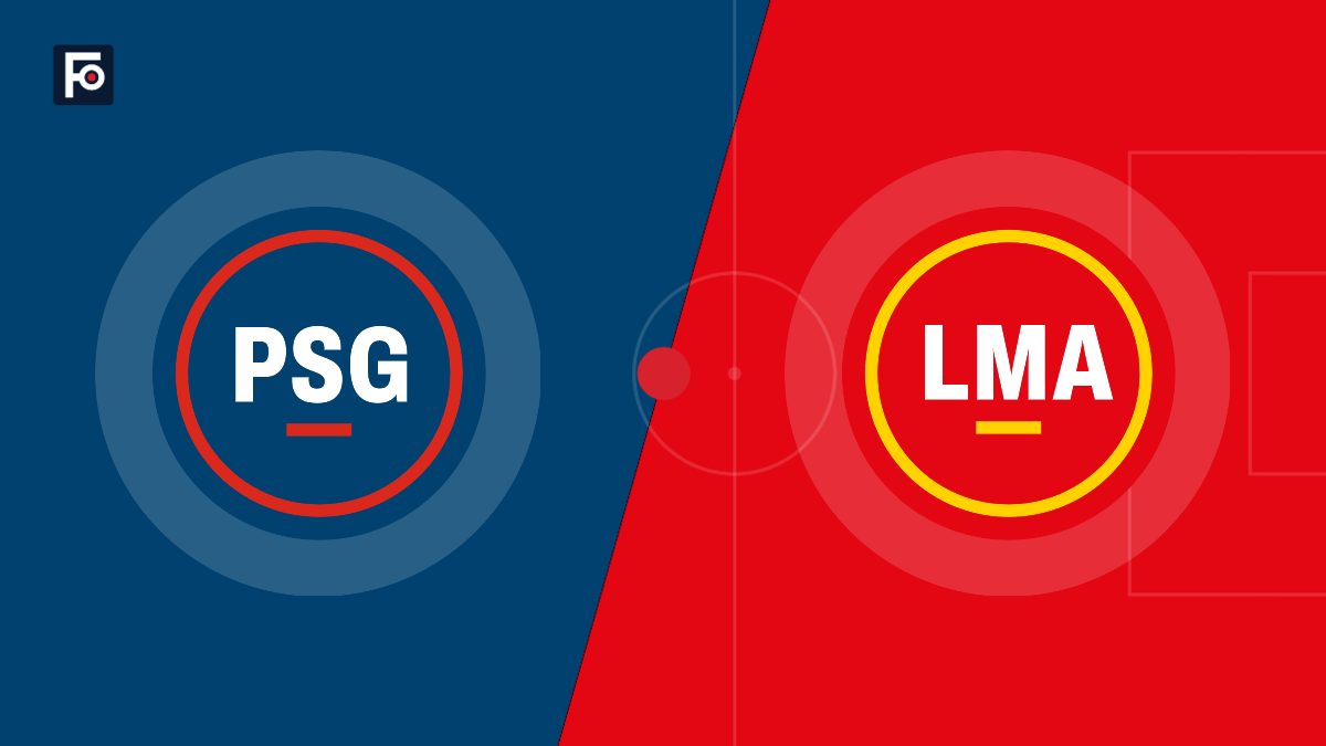 Visuel graphique Foot France aux couleurs de Paris Saint-Germain et de Le Mans FC