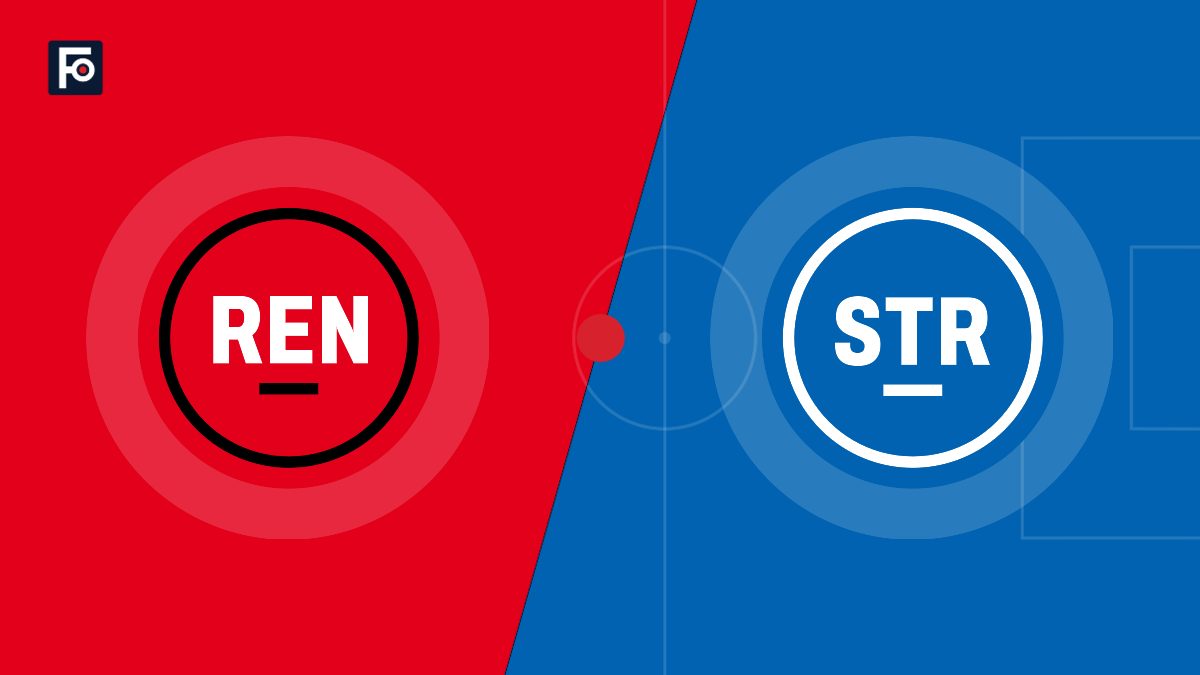 Visuel graphique Foot France aux couleurs de Stade Rennais et de RC Strasbourg