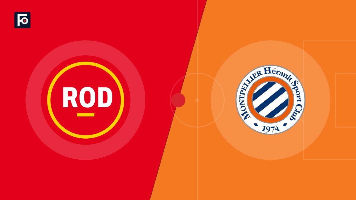 Visuel graphique Foot France aux couleurs de Rodez AF et de Montpellier HSC