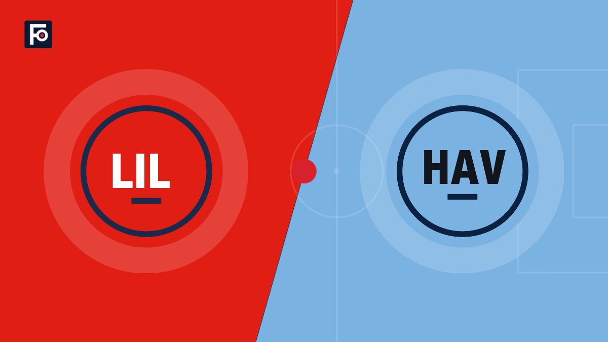 Visuel graphique Foot France aux couleurs de LOSC Lille et de Le Havre AC
