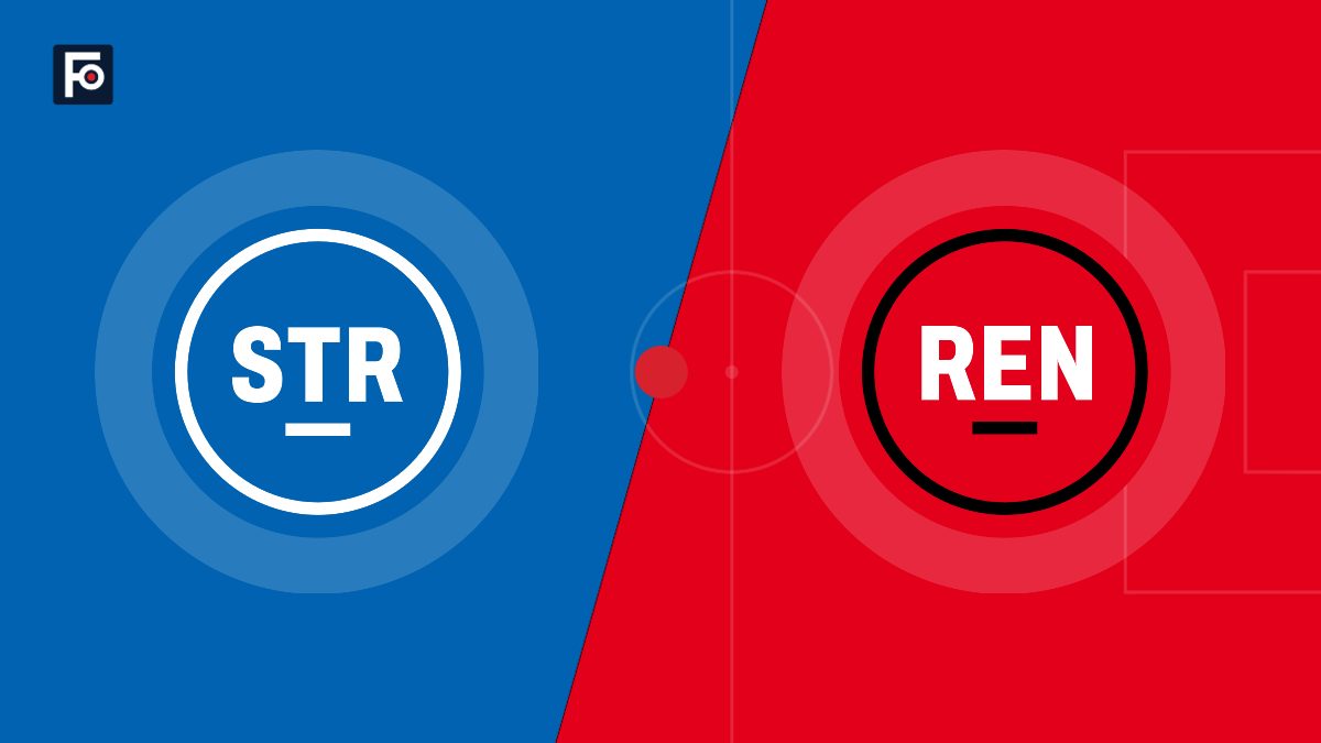 Visuel graphique Foot France aux couleurs de RC Strasbourg et de Stade Rennais